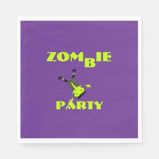 Whimsical Zombie Party Halloween-Party Serviette (Vorderseite)