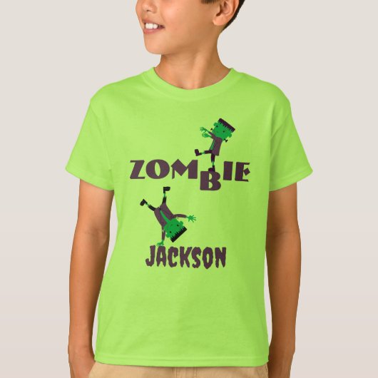 Whimsical Zombie Party Halloween-Party T-Shirt (Vorderseite)