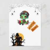 Whimsical Zombie Pilot Flugzeug Kids Halloween Postkarte (Vorderseite)