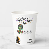 Whimsical Zombie Pilot Flugzeug Niedliche Geister Pappbecher (Rückseite)