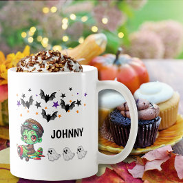 Whimsical Zombie Pilot & Flugzeug Sonniges Hallowe Kaffeetasse