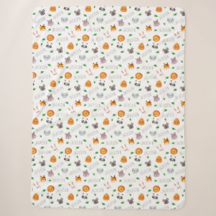 "Whimsical Zoofriends Personalisiert Delight" Sherpadecke