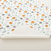 "Whimsical Zoofriends Personalisiert Delight" Sherpadecke (3/4)