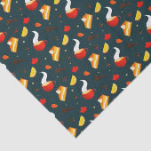 Whimsical Zucker Herbst Winter süß Seidenpapier (Ausschnitt)