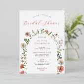 WhimsicalBoho Spring Wildblume Arch Brautparty Folieneinladung (Stehend vorne)