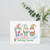 Whimsicale wishes for cozy holiday season postkarte (Stehend Vorderseite)