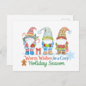 Whimsicale wishes for cozy holiday season postkarte (Vorne/Hinten)
