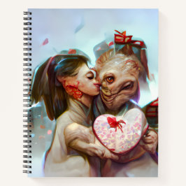 Whimsicaler Alien-Romanze Notizblock