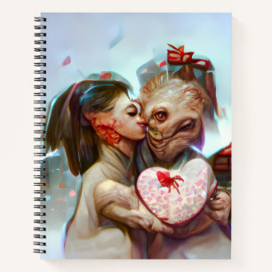 Whimsicaler Alien-Romanze Notizblock
