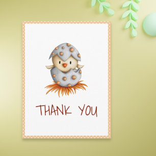 Whimsicaler Baby-Vogel schlüpft Dankeschön Postkarte