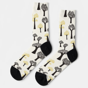 Whimsicaler Baobab-Baum-Muster Socken