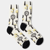 Whimsicaler Baobab-Baum-Muster Socken (Rechts)