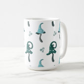 Whimsicaler Blaupilz-Muster-Becher Kaffeetasse (VorderseiteRechts)