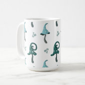 Whimsicaler Blaupilz-Muster-Becher Kaffeetasse (Vorderseite Links)