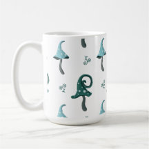 Whimsicaler Blaupilz-Muster-Becher