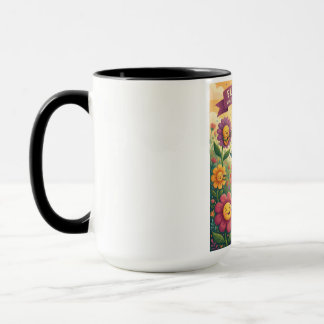 Whimsicaler "Blumenfest"-Poster - Singende Blumen Tasse