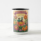 Whimsicaler "Blumenfest"-Poster - Singende Blumen Tasse (Zentrum)