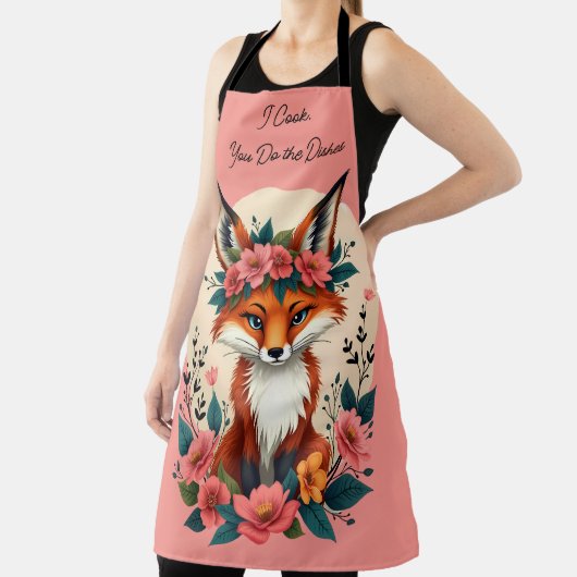Whimsicaler Boho-Fuchs mit floraler Krone Wald Schürze (InSitu)