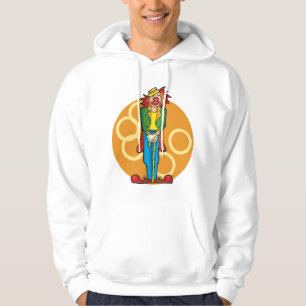 Whimsicaler Cartoon-Clown mit hellen Farben Hoodie