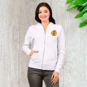 Whimsicaler Cartoon-Clown mit hellen Farben Hoodie