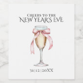 Whimsicaler Champagner-Silvesterparty Weinetikett (Einzelnes Label)