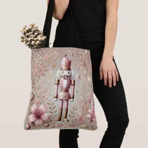 Whimsicaler Eleganter Rosa und Gold Pastell Nusskn Tasche