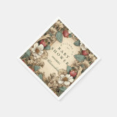 Whimsicaler Erdbeerwald-Baby-Party Serviette (Ecke)