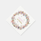 Whimsicaler Feen-Garten zum 2. Geburtstag Serviette (Ecke)