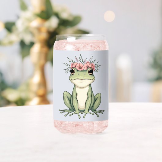 Whimsicaler Frosch mit Blumen Cottagecore-Kunst Dosenglas (Insitu (Hochzeit))