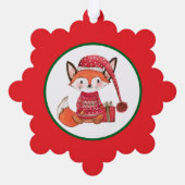 Whimsicaler Fuchs Ornament Karte (Rückseite)