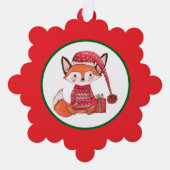 Whimsicaler Fuchs Ornament Karte (Vorderseite)