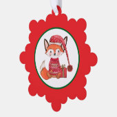 Whimsicaler Fuchs Ornament Karte (Linke Ecke)