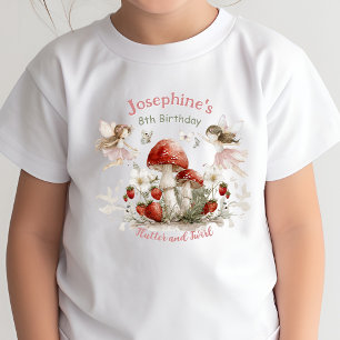 whimsicaler Geburtstag im Garten mit flatternder u T-Shirt