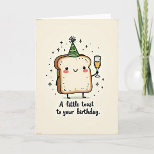 Whimsicaler Geburtstagskarte mit Toast Karte