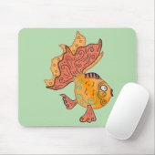 Whimsicaler Goldfisch im Boho-Stil | Fantasie mit  Mousepad (Mit Mouse)