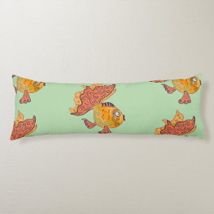 Whimsicaler Goldfisch im Boho-Stil Fantasie mit Seitenschläferkissen