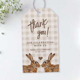 Whimsicaler Hase Hasen Liebeshochzeit Danke Geschenkanhänger