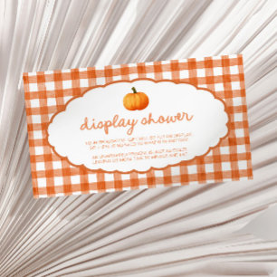 Whimsicaler Herbst-Kürbis-Baby-Shower-Display-Dusc Begleitkarte
