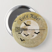 Whimsicaler Hexen-Vollmond Button (Vorne & Hinten)