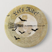Whimsicaler Hexen-Vollmond Button (Vorderseite)