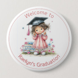 Whimsicaler Kindergarten-Abschlussfeier Button