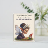 Whimsicaler Märchenbuch-Fee für den Alltag Postkarte (Stehend Vorderseite)