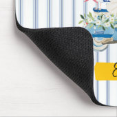 Whimsicaler Motorrad am Meer Mousepad (Ecke)