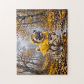 Whimsicaler November-Regenwald-Mops-Illustration Puzzle (Vertikal)
