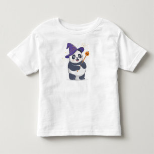 Whimsicaler Panda-Zauberer mit magischem Hut Kleinkind T-shirt