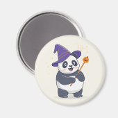Whimsicaler Panda-Zauberer mit magischem Hut Magnet (Vorderseite/Rückseite)