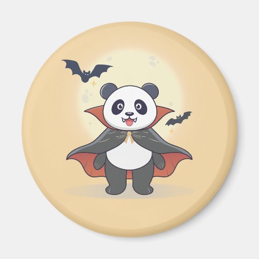 Whimsicaler Panda-Zauberer mit magischem Hut Magnet (Vorne)