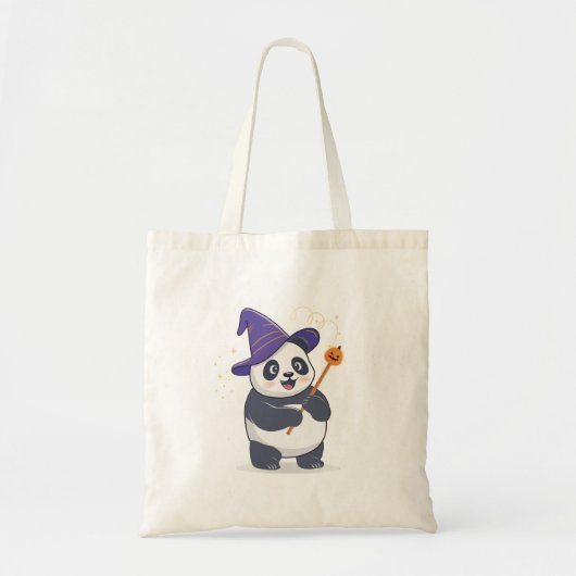 Whimsicaler Panda-Zauberer mit magischem Hut Tragetasche (Vorne)