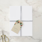 Whimsicaler pastellfarbener Blumenbogen Geschenkanhänger (Mit Garn)