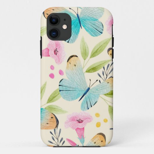 Whimsicaler Schmetterling Case-Mate iPhone Hülle (Rückseite)